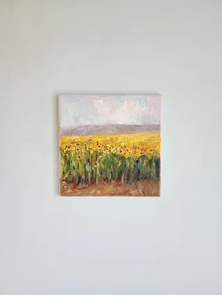 Dipinto olio su tela Girasoli