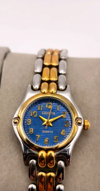 Pareja de relojes Geneva oro y plata