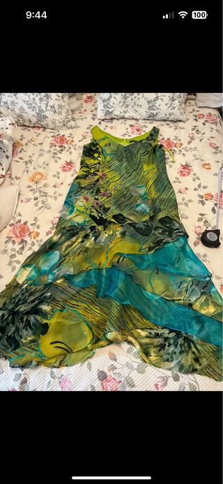 Vestido fiesta estampado talla 48