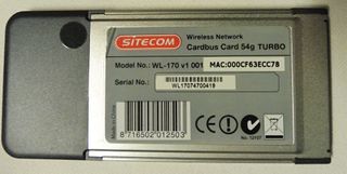 PCMCIA Sitecom Cardbus 54g WiFi Wireless Modulo