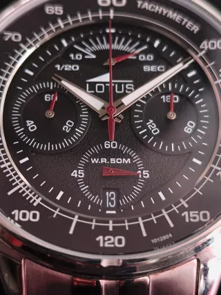 Reloj Lotus Negro Taquímetro