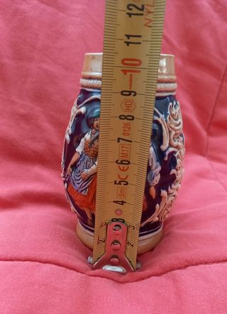 Mini boccale birra decorato ceramica