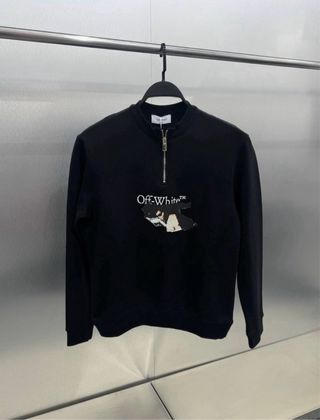 Off-White Felpa Mezza Zip Pascal Arrows