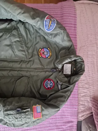 Cazadora aviador niño verde Talla M