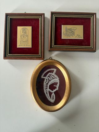 Lotto 3 quadretti religiosi vintage
