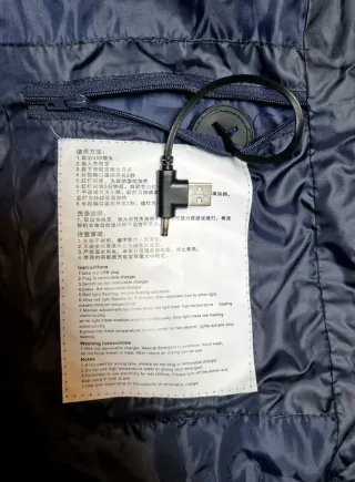 Chaleco Calefactable Azul Talla L