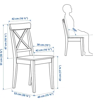 2 Sedie Ingolf Ikea in Legno Bianco