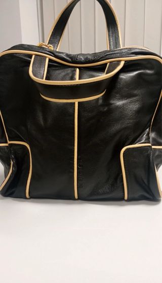 Bolso Loewe Vintage Piel Negro y Beige