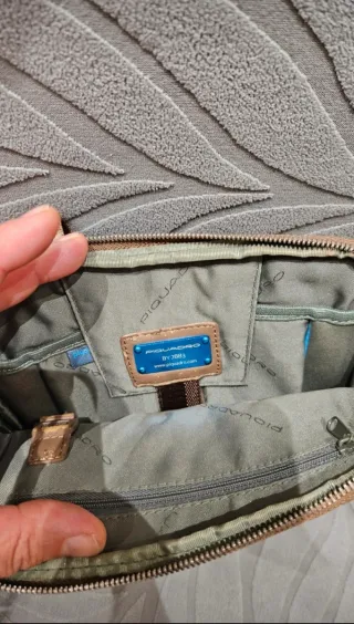 Borsello Piquadro Beige/Marrone Pelle