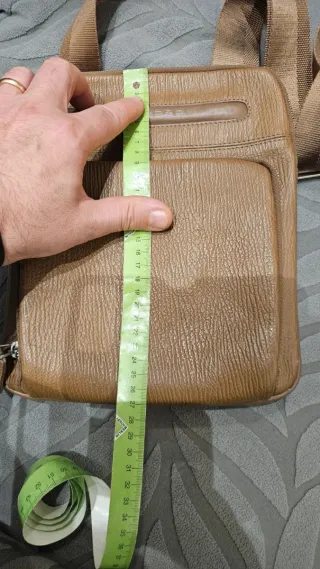 Borsello Piquadro Beige/Marrone Pelle