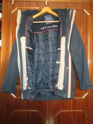 Chamarra azul/gris para hombre