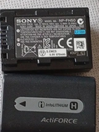 Batterie Sony Alpha + Caricabatterie e Lettore di Schede