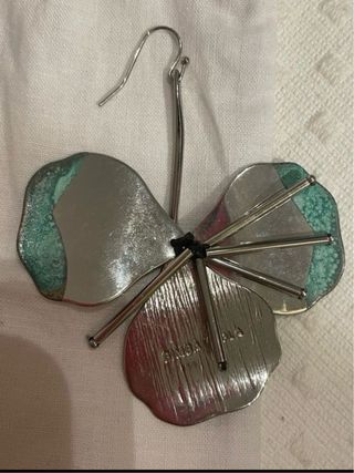 Pendientes y Anillo Bimba y Lola Verde/Plata