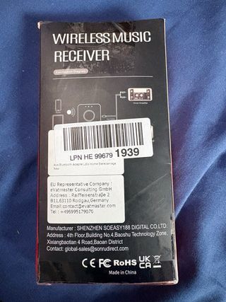 Receptor de música inalámbrico Sonru BT5.3