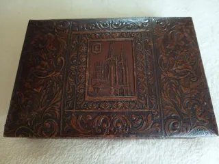 Scatola in pelle per sigari e sigarette