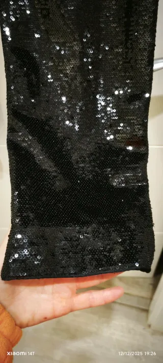 Pantalón C&A lentejuelas negro