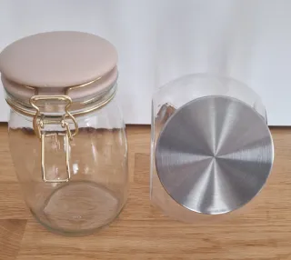 2 Contenitori in Vetro e Metallo