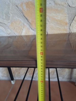 Mesa auxiliar madera y metal