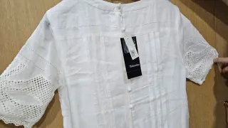 Vestido blanco bordado Tintoretto nuevo