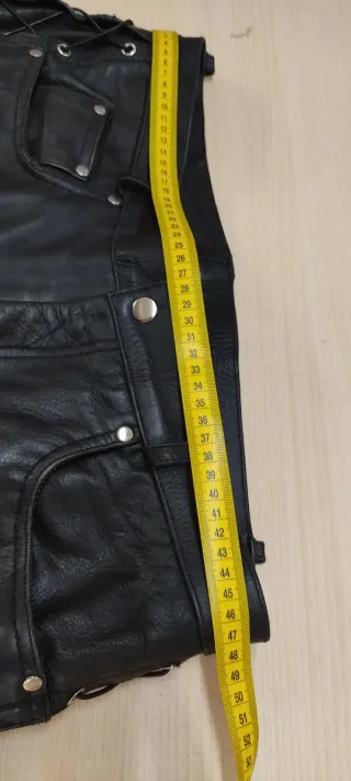 Pantalón de cuero caballero negro