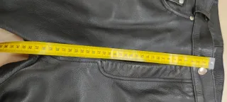 Pantalón de cuero caballero negro