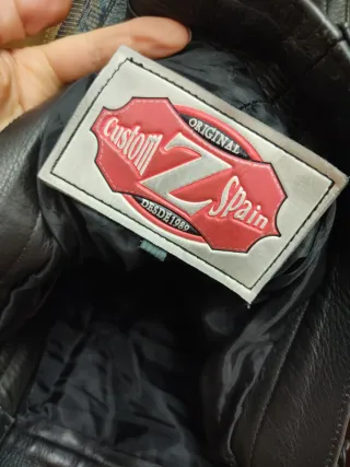 Pantalón de cuero caballero negro