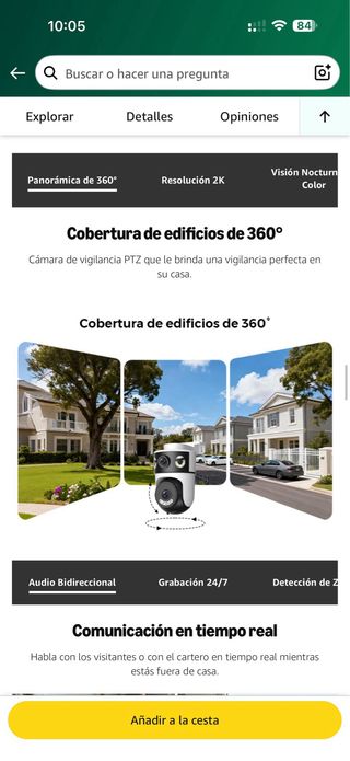 Cámara Vigilancia WiFi Exterior Doble A ESTRENAR!!