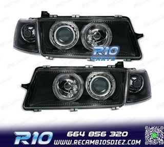 FAROS PARA OPEL VECTRA A 88-95 OJOS ANGEL FONDO NEGRO