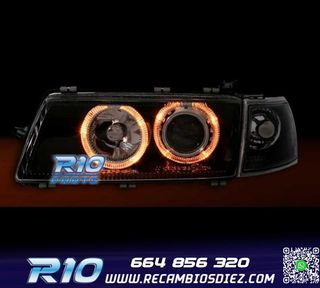 FAROS PARA OPEL VECTRA A 88-95 OJOS ANGEL FONDO NEGRO