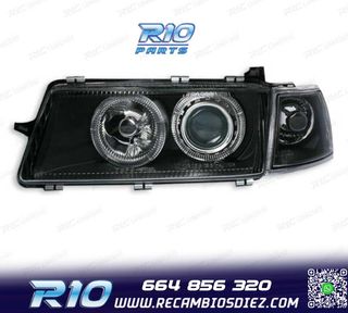 FAROS PARA OPEL VECTRA A 88-95 OJOS ANGEL FONDO NEGRO