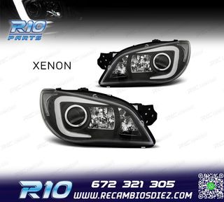 FAROS PARA SUBARU IMPREZA 05-08 TUBE LIGHT XENON FONDO NEGRO