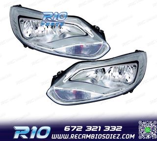 FAROS PARA FORD FOCUS IV 11-14 FONDO CROMO