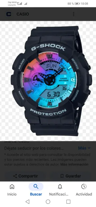 Reloj Casio G-Shock Arcoíris