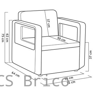 Mobili da Giardino Venus Tête-à-Tête Grafite