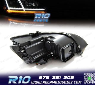 FAROS XENON AUDI TT 8J 06-10 LUZ DIURNA LED DINAMICO NEGRO
