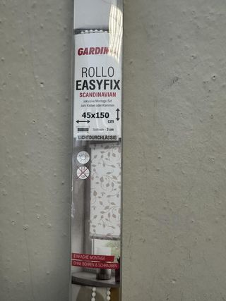 Tenda a rullo GARDINIA EASYFIX scandinava senza forare, da incollare o fissare, opaca, traslucida, bianco/naturale, 45 x 150 cm