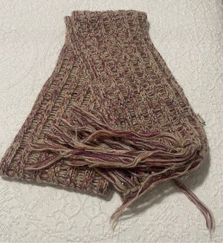 Bufanda jaspeada WALDO beige/morado