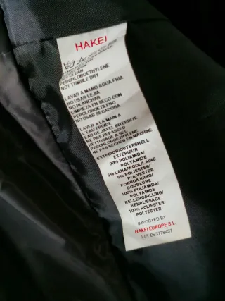 Abrigo Hakei Negro y Gris