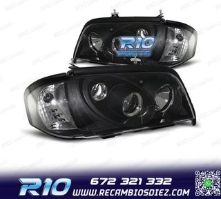 FAROS + INTERMITENTE MERCEDES CLASE C W202 93-00 FONDO NEGRO