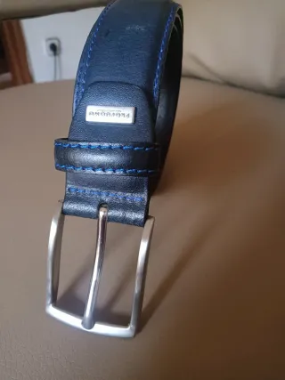 Cinturón Profuomo Piel Azul Talla 85