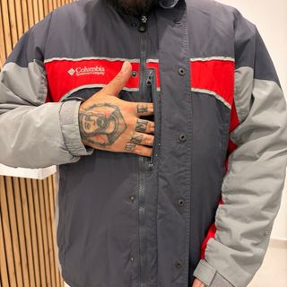 Giacca Columbia Vintage Grigio/Rosso Taglia L