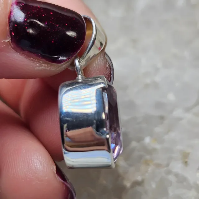 Colgante Plata 925 Amatista Ovalada