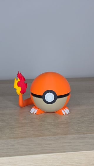 Charmander Pokeball Fanart Stampato 3D