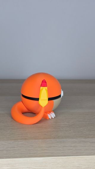 Charmander Pokeball Fanart Stampato 3D