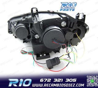 FAROS LED BMW X5 E70 07-13 OEM XENON OJOS ANGEL NEGRO