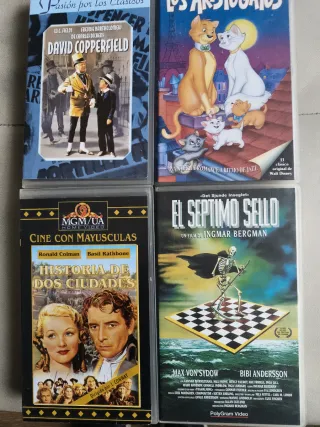 Lote 4 Películas VHS Clásicos (Español)