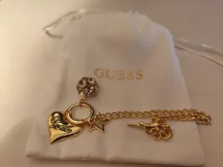 Pulsera Guess Corazón y Estrella Dorada