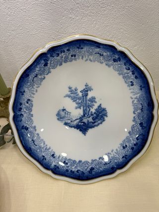 Fuente Rosenthal Chippendale Azul y Oro