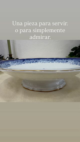 Fuente Rosenthal Chippendale Azul y Oro