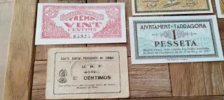 Lote Billetes Locales Guerra Civil Española